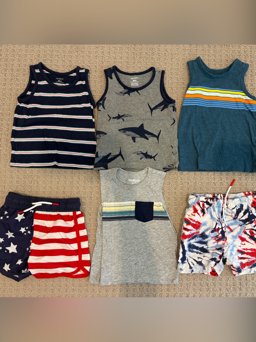 18M Boys Tank & Boardshorts Bundle